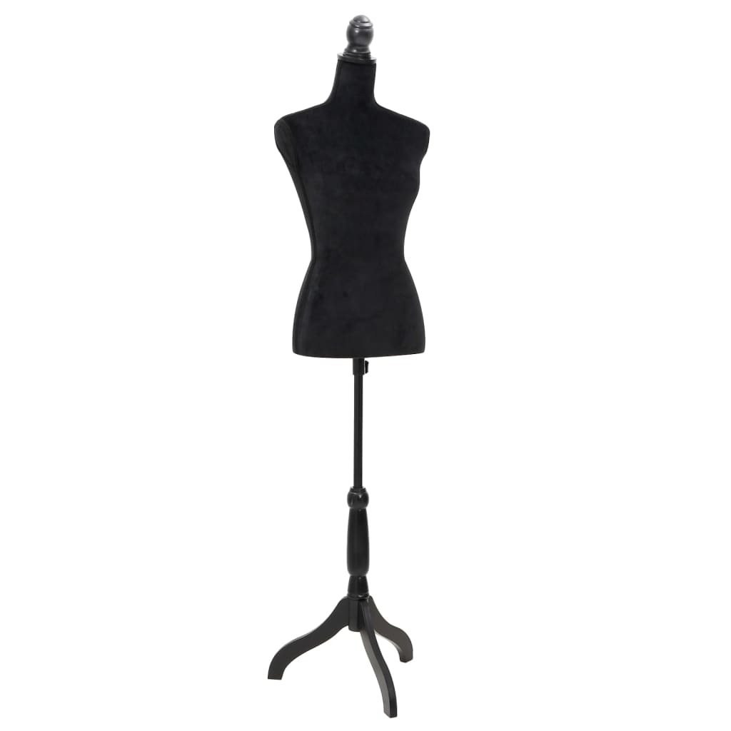 Maniquí de busto de mujer de modista negro