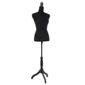 Maniquí de busto de mujer de modista negro