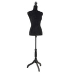 Maniquí de busto de mujer de modista negro