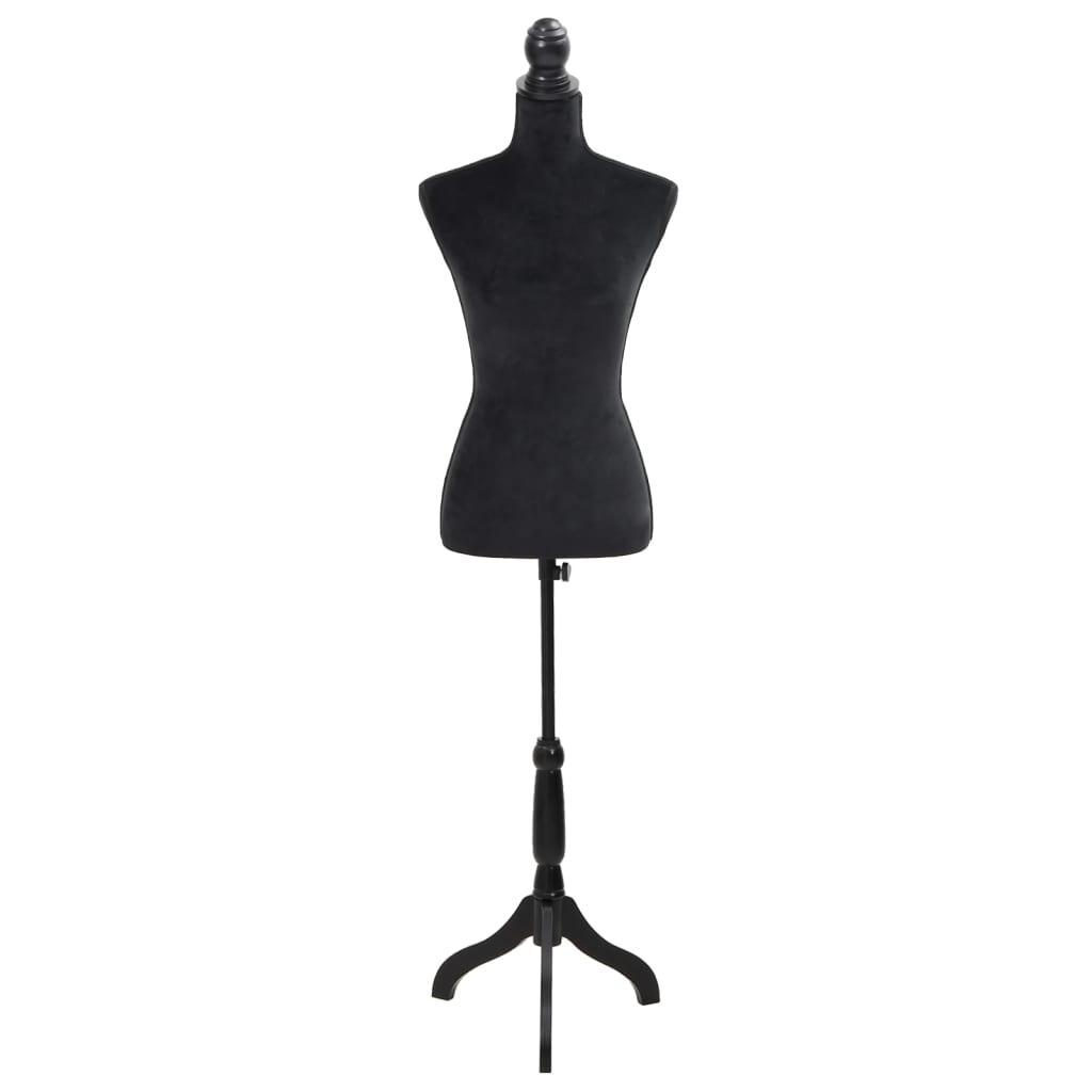 Maniquí de busto de mujer de modista negro