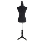Maniquí de busto de mujer de modista negro