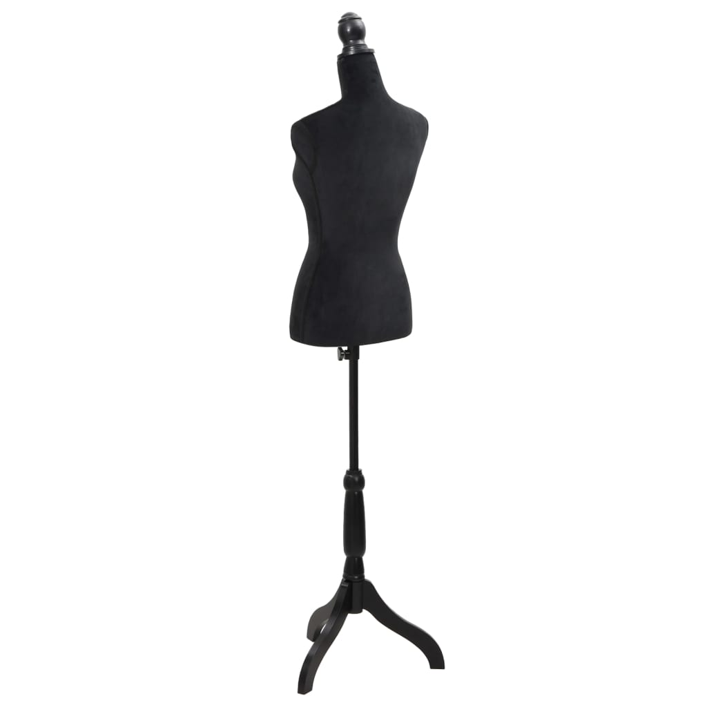Maniquí de busto de mujer de modista negro