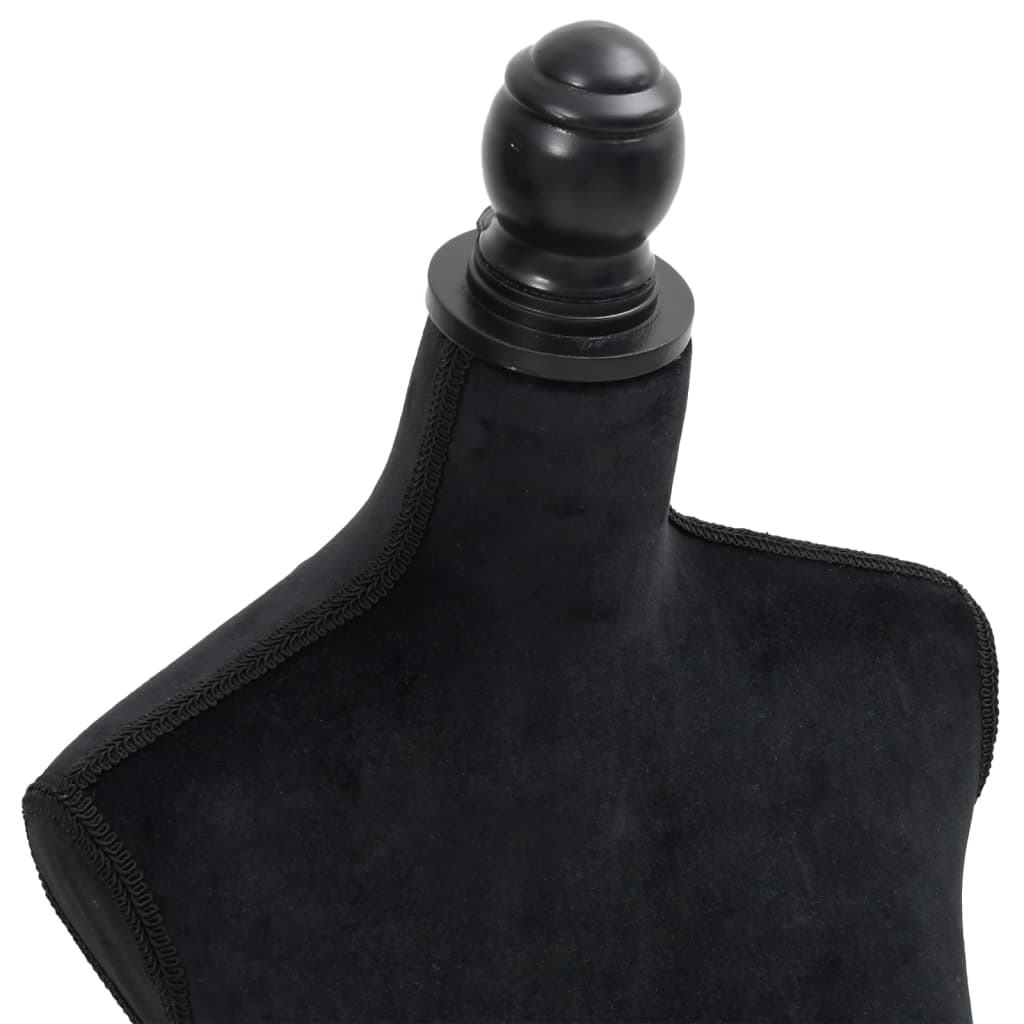 Maniquí de busto de mujer de modista negro