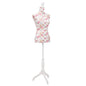 White cotton female bust mannequin with roses