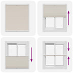 Plisé Para Ventana Persiana 100X125cm Crema