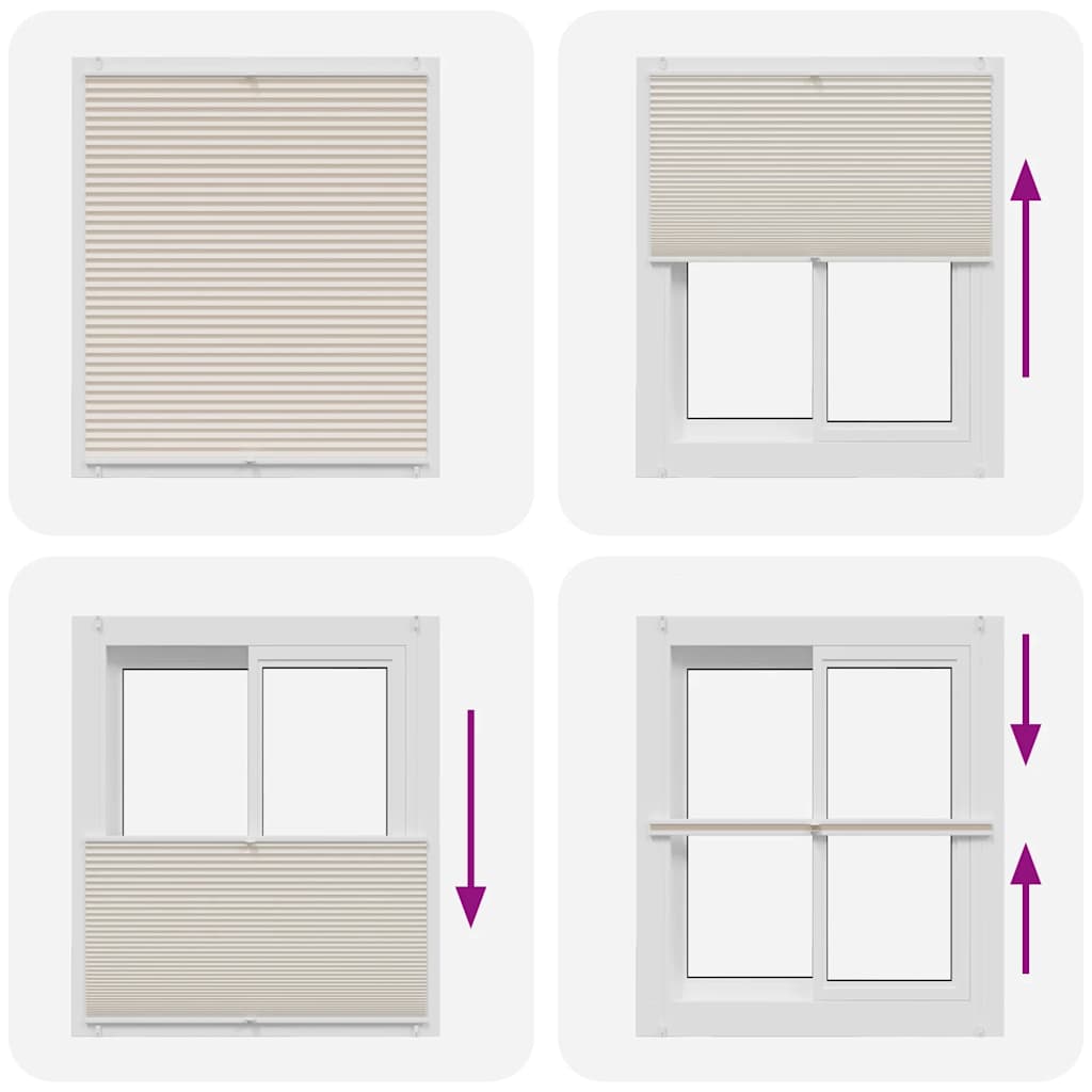 Plisé Para Ventana Persiana 100X125cm Crema