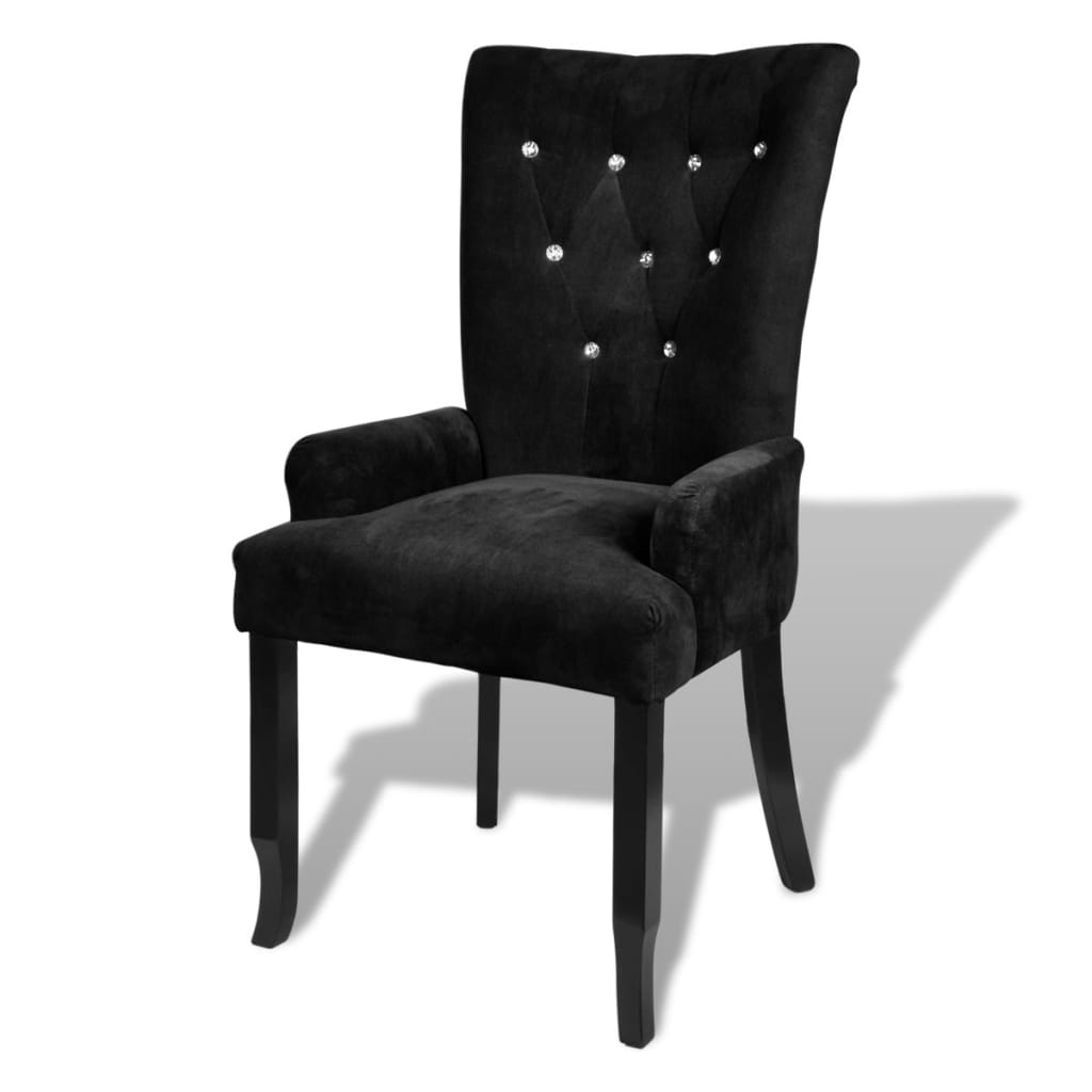 Sillón de terciopelo negro