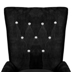Sillón de terciopelo negro