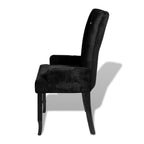 Sillón de terciopelo negro