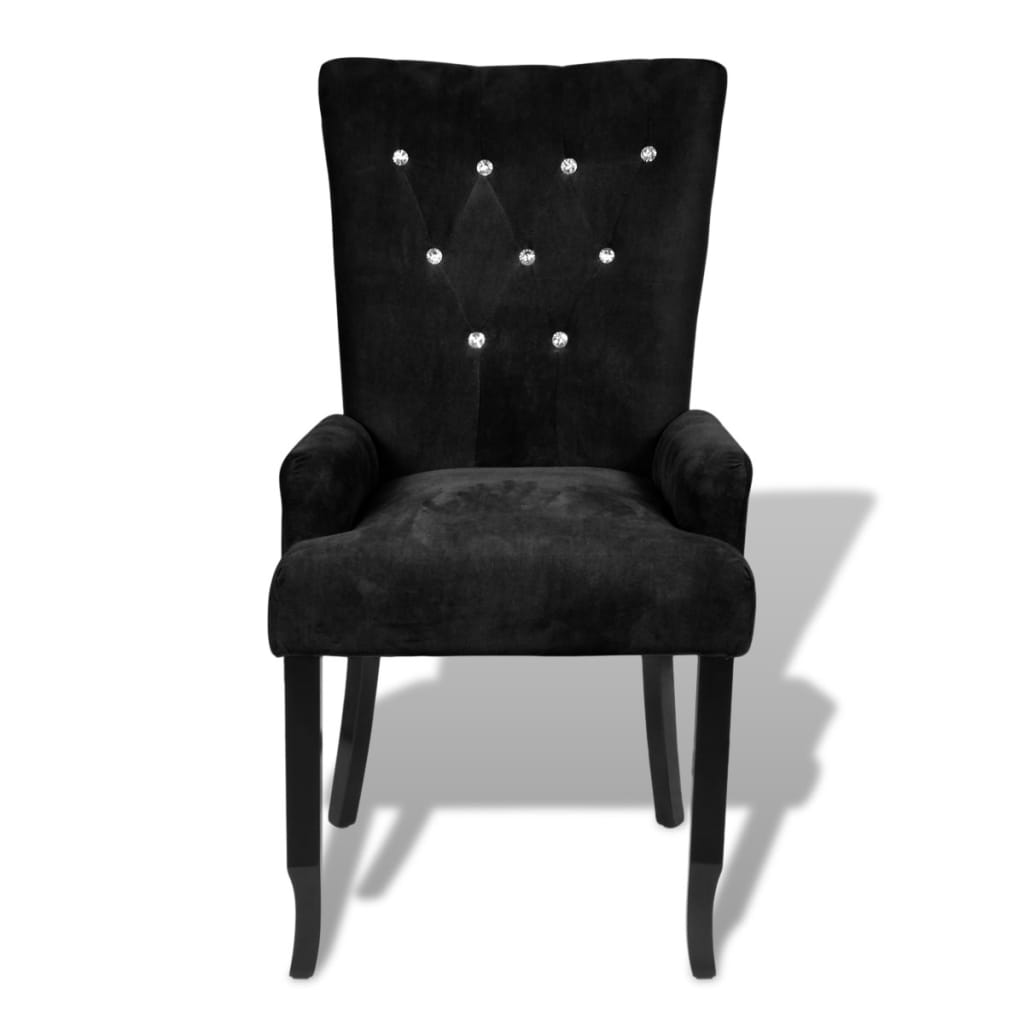 Sillón de terciopelo negro