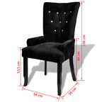 Sillón de terciopelo negro