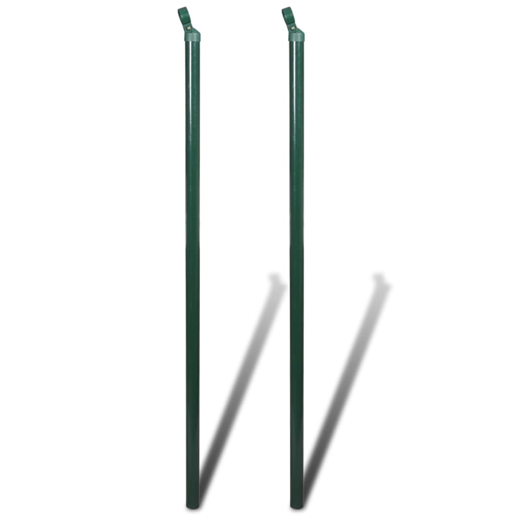 Valla metálica con estacas postes acero galvanizado 0,8x25 m