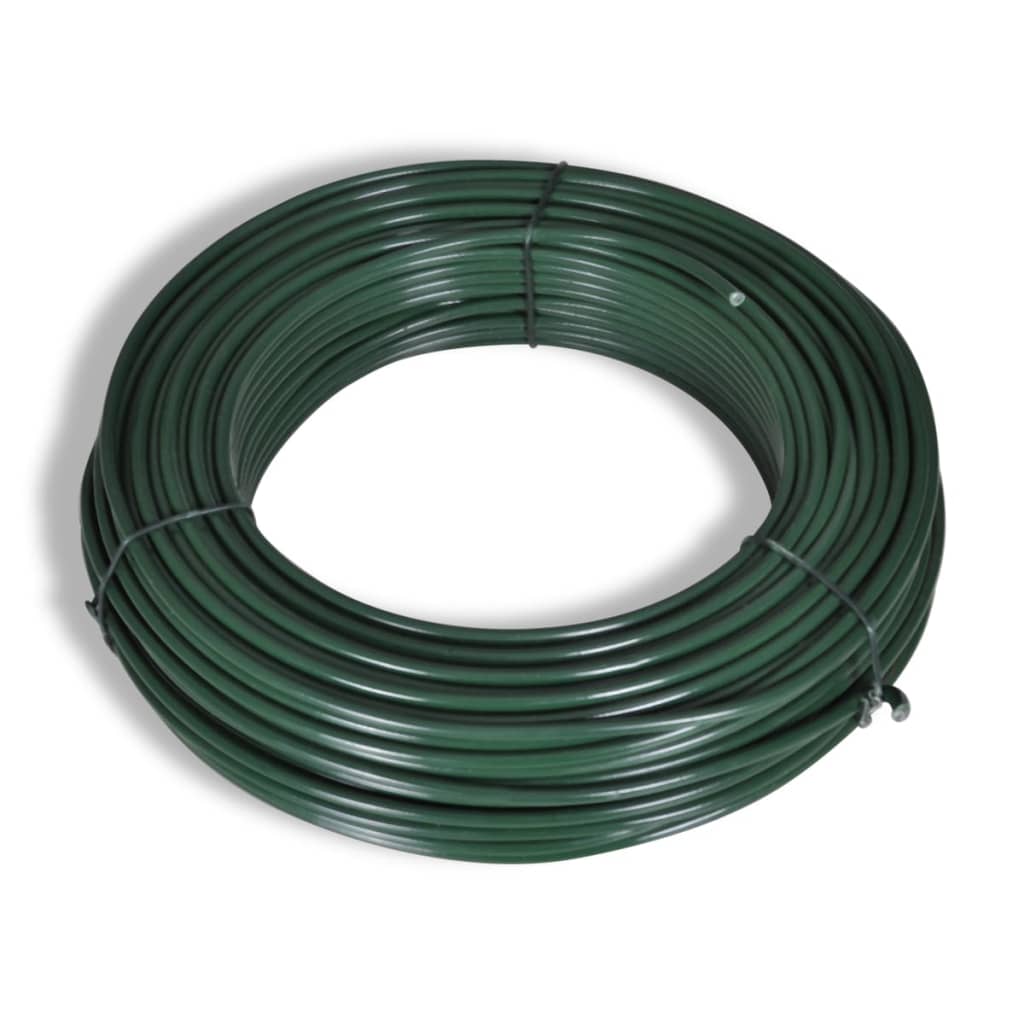 Valla metálica con estacas postes acero galvanizado 0,8x25 m