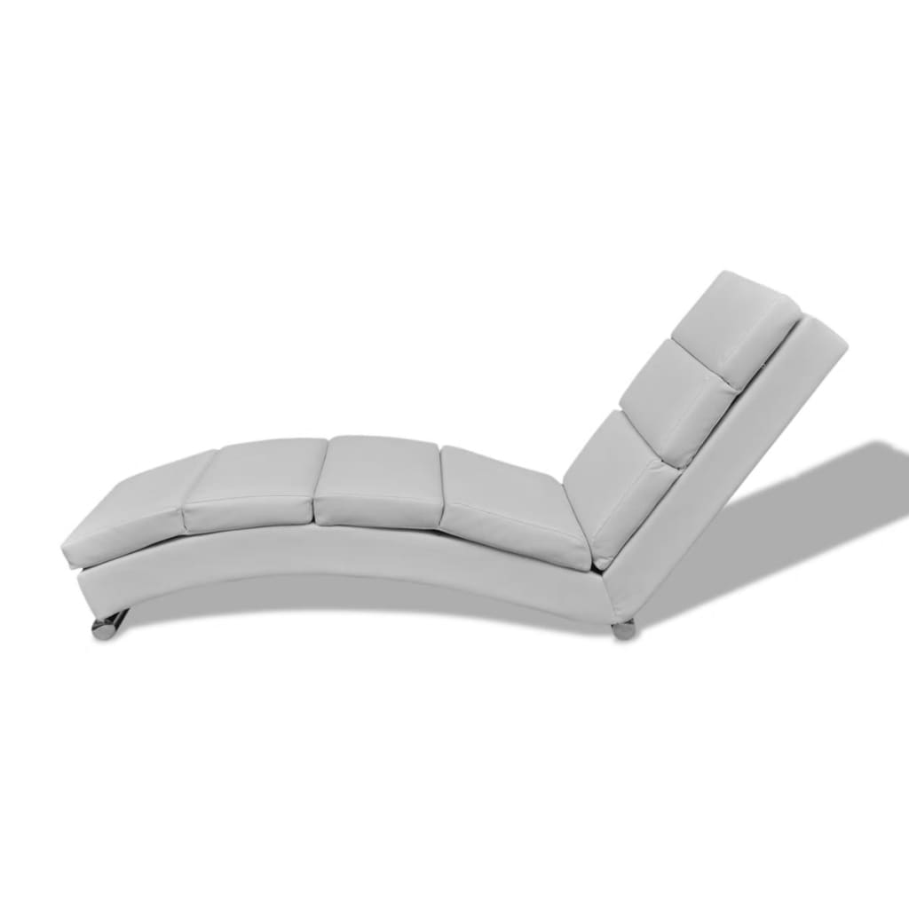 Diván de cuero sintético blanco