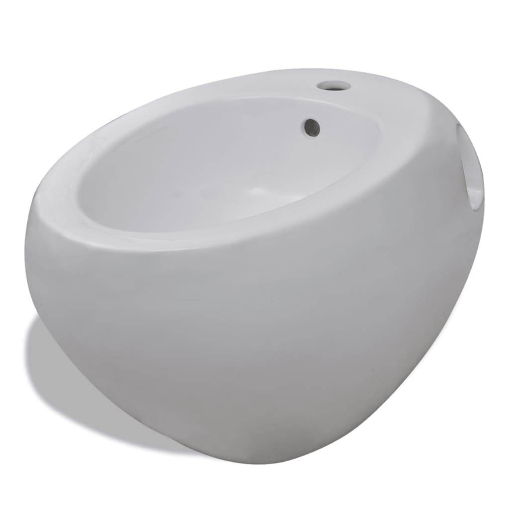 Bidet blanco de pared de cerámica