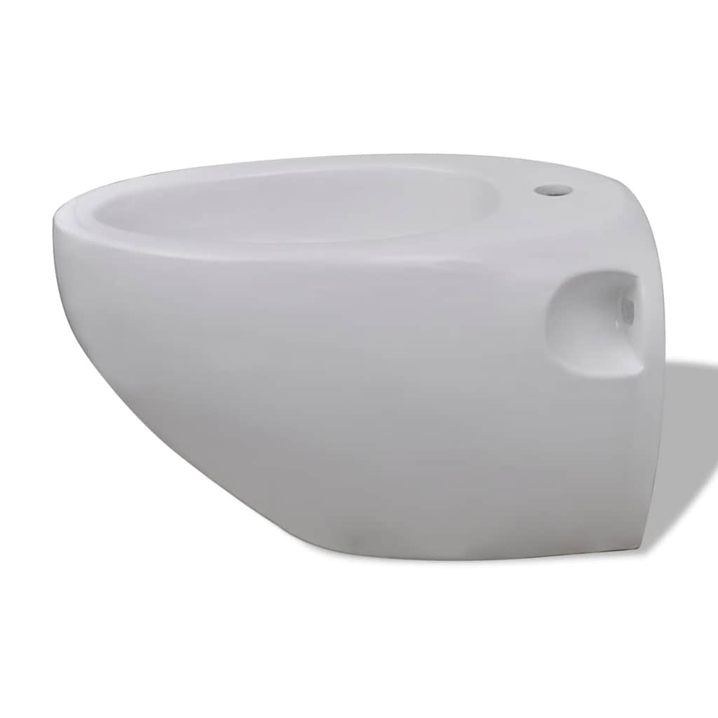 Bidet blanco de pared de cerámica