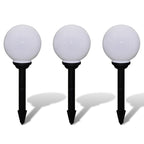 Lámparas de camino de jardín 3 uds LED 20 cm con pincho