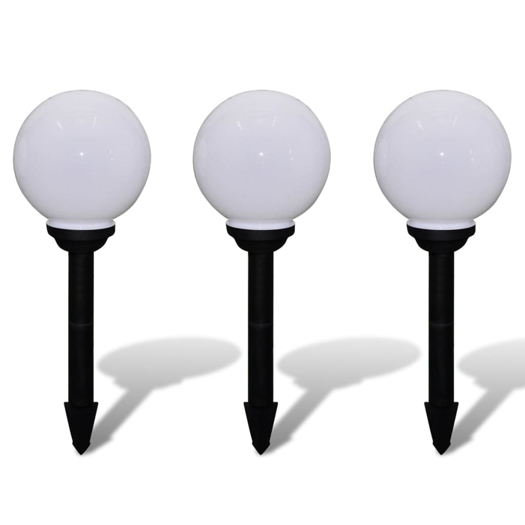 Lámparas de camino de jardín 3 uds LED 20 cm con pincho