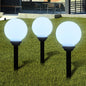 3 Pcs 20 cm LED Garden Path Lights with Spike