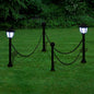 Luzes solares de jardim com cerca de corrente