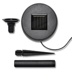 Lámparas de bola jardín LED anclajes y paneles solares 3 uds