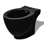 Round ceramic bidet, black