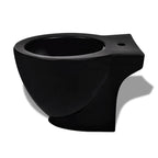 Round ceramic bidet, black