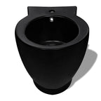 Round ceramic bidet, black