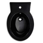 Round ceramic bidet, black