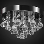 Lámpara de techo de cristal diseño cromado
