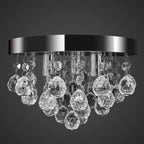Lámpara de techo de cristal diseño cromado