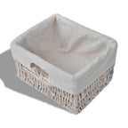 Estante de pared de madera de Paulownia blanco 60x23,5x33 cm