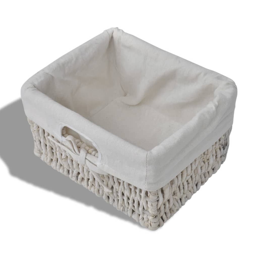 Estante de pared de madera de Paulownia blanco 60x23,5x33 cm
