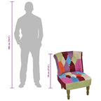 Sillón de estilo francés con diseño de retales de tela