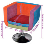 Sillón de tela de diseño patchwork