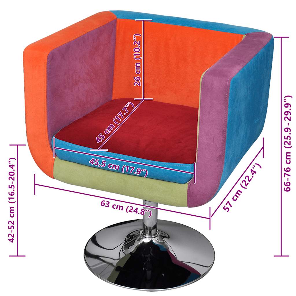 Sillón de tela de diseño patchwork