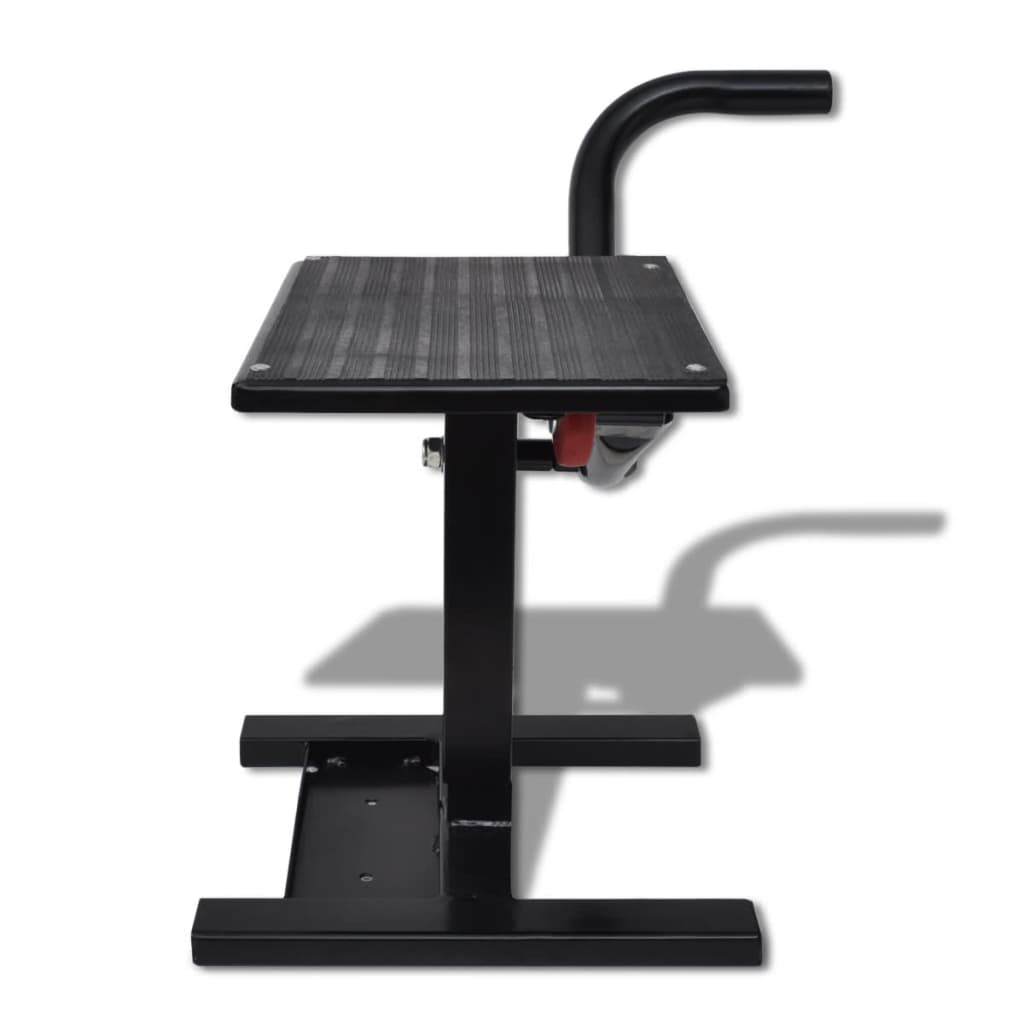 Caballete negro para elevación de la motocicleta