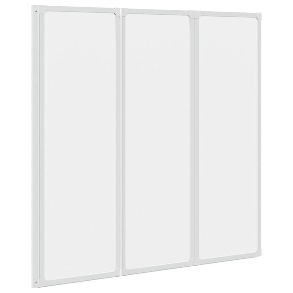 Mampara de ducha con 3 paneles plegables, 117 x 120 cm