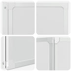Mampara de ducha con 3 paneles plegables, 117 x 120 cm