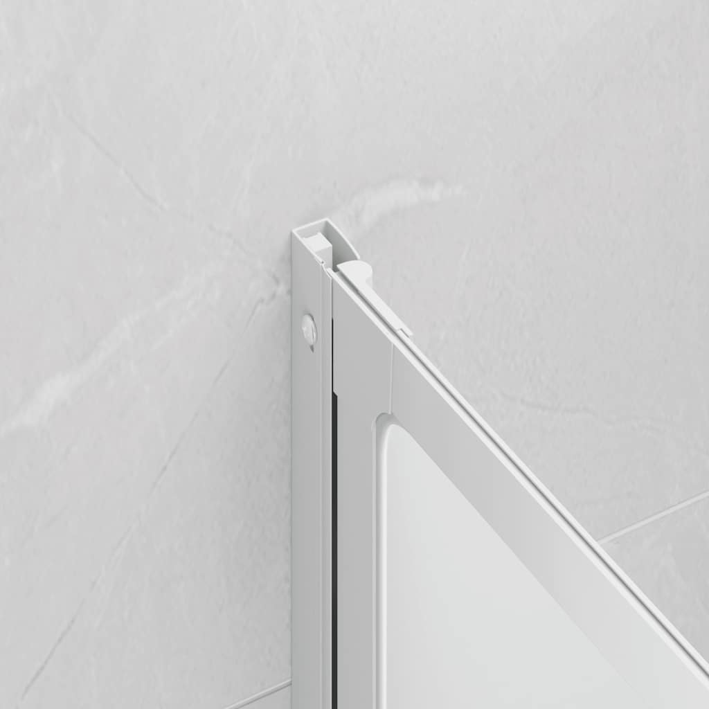 Mampara de ducha con 3 paneles plegables, 117 x 120 cm