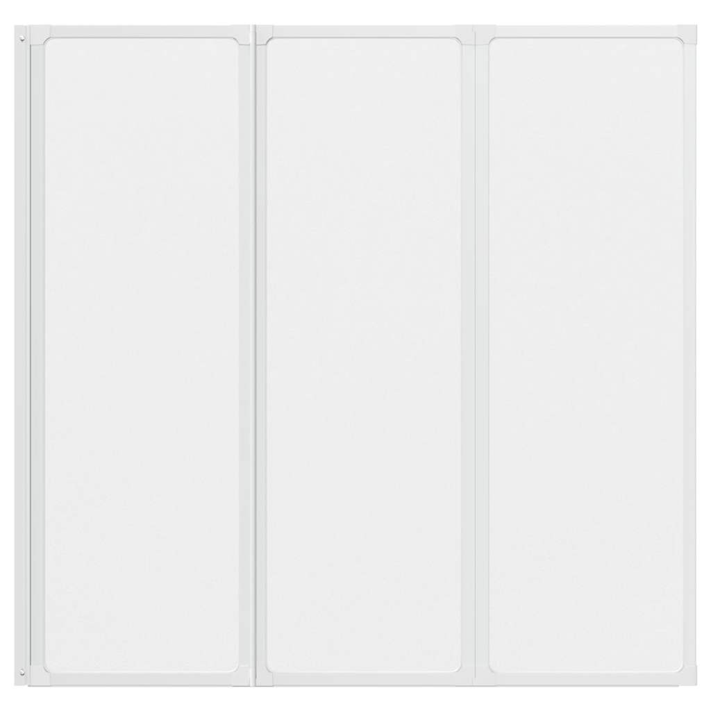 Mampara de ducha con 3 paneles plegables, 117 x 120 cm