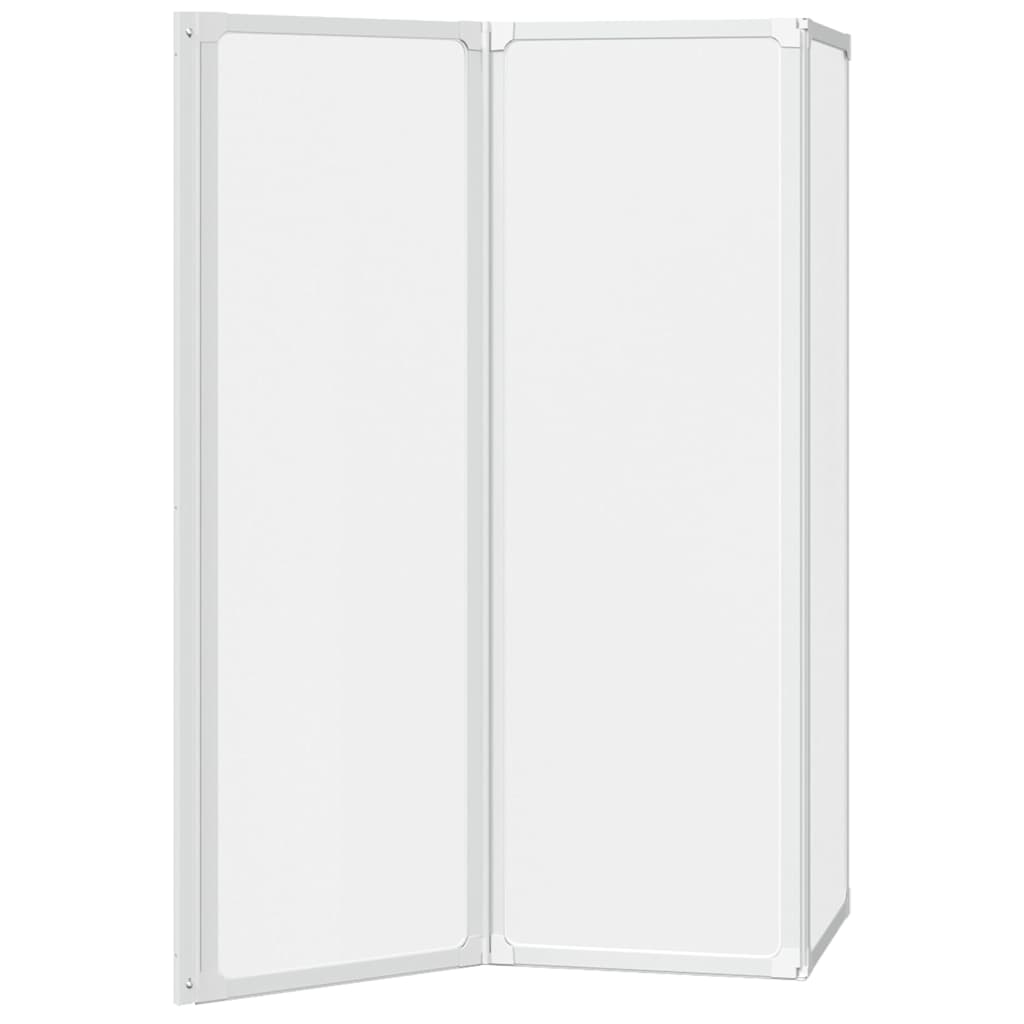 Mampara de ducha con 3 paneles plegables, 117 x 120 cm