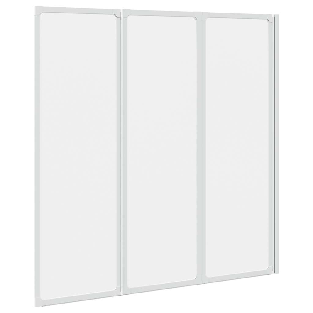 Mampara de ducha con 3 paneles plegables, 117 x 120 cm