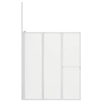 Mampara de ducha de pared en forma L 4 paneles plegables 70x120x137 cm