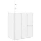 Mampara de ducha de pared en forma L 4 paneles plegables 70x120x137 cm