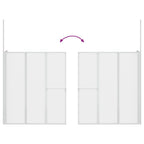 Mampara de ducha de pared en forma L 4 paneles plegables 70x120x137 cm