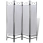 Biombo divisor de 4 painéis branco 160x180 cm