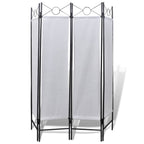 Biombo divisor de 4 paneles blanco 160x180 cm