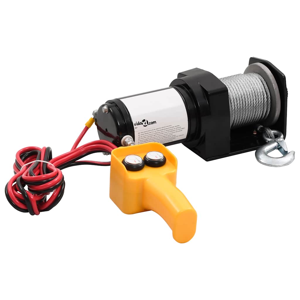 Cabrestante eléctrico con mando a distancia 12 V 907 kg