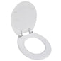 Assento de sanita WC MDF com tampa de fecho suave design branco